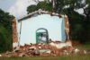 Eine der 300 zerstörten Kirchen nach dem Massaker in Kandhamal csi (csi)