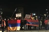 Die friedliche Kundgebung für die Armenier in Berg-Karabach dauerte bis spät in den Abend hinein (csi)