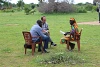 Ajang im Gespräch mit CSI-Redaktionsleiter Reto Baliarda und Übersetzer Akue (csi)