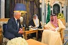 CSI bittet Bundespräsident Ueli Maurer um Zurückhaltung im Kontakt mit Saudi-Arabien; hier bei einem Treffen mit dem saudischen König in Riad (Februar 2018) (Eidg. Finanzdepartement)
