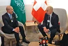 Bundespräsident Ueli Maurer mit dem saudiarabischen Finanzminister Mohammed al-Jadaan am WEF in Davos im Januar 2019 (Twitter)