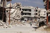 Die Zerstörung einiger Gebiete von Homs ist verheerend (csi)