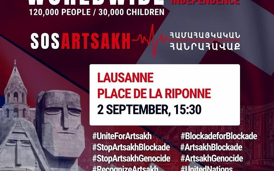 Lausanne Demonstration Berg-Karabach 2. September 2023